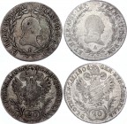 Austria 2 x 20 Kreuzer 1806 A & B
KM# 2140; Silver; Franz II