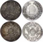 Austria 2 x 20 Kreuzer 1808 A & B
KM# 2141; Silver; Franz I