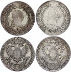 Austria 2 x 20 Kreuzer 1809 A & B
KM# 2141; Silver; Franz I