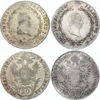 Austria 2 x 20 Kreuzer 1810 - 1827 A
Silver; Franz I