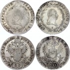 Austria 2 x 20 Kreuzer 1823 - 1824 A
KM# 2143; Silver; Franz I