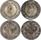 Austria 2 x 20 Kreuzer 1825 - 1830 A
Silver; Franz I