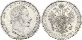 Austria 2 Florin 1859 B
KM# 2230; Silver; Franz Joseph I; aUNC with Full Mint Luster!