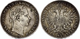 Austria 1 Vereinsthaler 1857 A
KM# 2244; Silver; Franz Joseph I