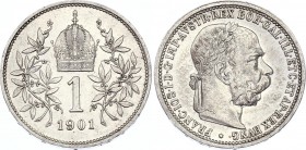 Austria 1 Corona 1901 
KM# 2804; Silver; Franz Joseph I; XF+