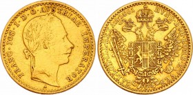 Austria 1 Ducat 1861 A
KM# 2264; Gold (.986) 3.35g 21mm; Franz Joseph I