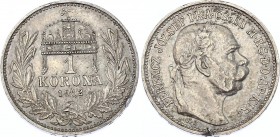 Hungary 1 Korona 1912 KB
KM# 492; Silver; Franz Joseph I; XF