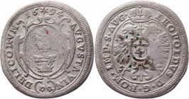 German States Augsburg 4 Kreuzer 1694 
KM# 102; Silver 2.13g.; VF