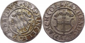German States Cologne 2 Albus 1658 
KM# 45; Silver 1.71g.; Maximilian Heinrich; VF