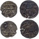 German States Deutshche Order Denar 1571 
Neumann# 51; MB#12; Bilon; Albrecht von Brandenburg-Ansbach; XF