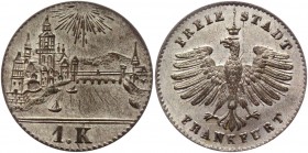 German States Frankfurt 1 Kreuzer 1839 
KM# 317; AKS# 26; J# 14; Silver 0.79g.; AUNC