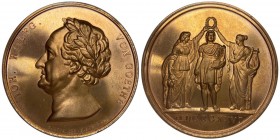 German States Frankfurt Bronze Medal 75-th Birthday of Goethe 1826
Förschner# 260; Frede# 81a; J.u.F.# 1029; Bronze 42,5 mm; UNC