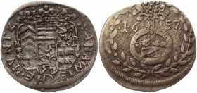 German States Hanau-Lichtenberg 2 Kreuzer 1657 MG
KM# 51; Silver 0.85g.; VF