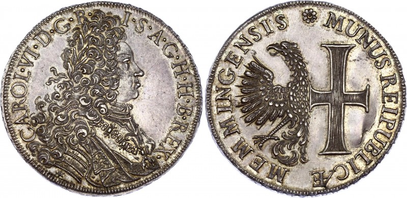 German States Memmingen Thaler 1712 (ND)
KM# 20, Dav. 2446. Sch. 7129. Förster ...
