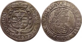 German States Ottingen 6 Kreuzer 1677 
KM# 48; Löffelholz# 373; Silver 2.27g.; Albrecht Ernst I; VF