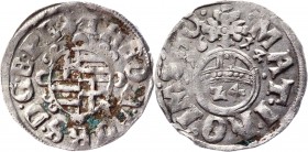 German States Paderborn 1/24 Thaler 1614 (a)
KM# 16.1; Silver 1.23g.; Theodor von Fürstenberg; VF