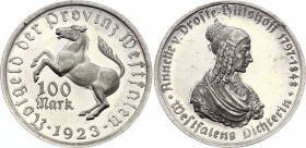 Germany - Weimar Republic Westphalia 100 Mark 1923 
Jaerger# N17; Aluminium; UNC with Mint Luster