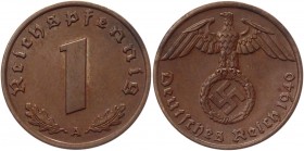 Germany - Third Reich 1 Reichspfennig 1940 A
KM# 89; Bronze 1,94g.; AU