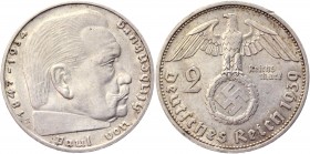 Germany - Third Reich 2 Reichsmark 1939 E
KM# 93; Silver 8,04g.; AUNC