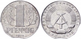 Germany - DDR 1 Pfennig 1975 A Error
KM# 8.1; Aluminium 0,70g.; AUNC
