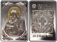 Belarus 20 Roubles 2011 
KM# 283; Silver 28,28g.; Madonna icon Theotokos of Zhirovichy; Proof