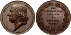 Denmark Bronze Medal "Micael Nielsen, Copenhagen School Director" 1844 
46.2g 43.5mm; By Christensen