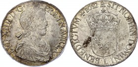 France 1 Ecu 1652 L
Dy# 1469; Silver; aUNC Mint Luster Remains!