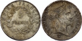 France 5 Francs 1813 H
KM# 694.6; Silver; Napoleon I; aUNC