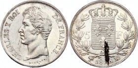 France 5 Francs 1828 MA
KM# 728.10; Silver; Charles X; UNC