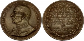 France Bronze Medal "Judaica, Conviction of General Mercier" 1906 
53.4g 50mm; By Baffier