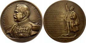 France Bronze Medal "Marshal Joseph Joffre" 1914 WW1 
Bronze 138g 68mm; by Henry Nocq