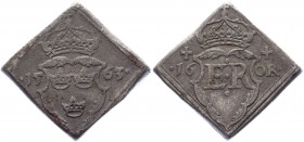Sweden Klippe 16 Ore 1563 
Ahlstr# 44a; Silver 23,34g.; Erik XIV; Stockholm mint; VF-XF