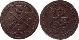 Sweden 1 Ore 1639 
KM# 161; Copper 51,4g.; AUNC