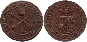 Sweden 1 Ore 1640 Sater
KM# 161; Copper 44,08g.; XF-AUNC