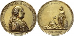 Sweden Silver Medal C.F. Scheffer 1786 
Silver Gold Plated 61,56g. XF