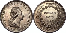 Sweden Silver Swedish Academy Medal of Merit 1786 (1925) Restrike
20.6g 34.5mm; By Fehrman; Gustav III