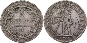 Switzerland 5 Batzen 1799 B
KM# A9; Silver 4,5g.; VF