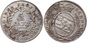 Switzerland Bern 5 Batzen 1811 
KM# 170; Silver 4,5g.; UNC