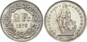 Switzerland 2 Francs 1879 B
KM# 21; Silver; XF+