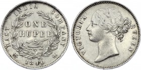 British India 1 Rupee 1840 
KM# 458; Silver; Victoria; XF+