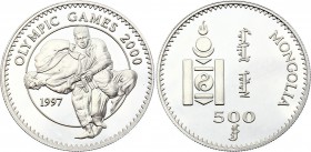 Mongolia 500 Tugrik 1997 
Schön# 181; Silver Proof; Olympic Games 2000 - Judo
