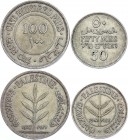 Palestine 50 & 100 Mils 1927 & 1942
Silver; XF-/XF