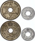 British West Africa 1/10 Penny - 1 Penny 1907 
KM# 1 - 2; Edward VII; AUNC