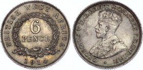 British West Africa 6 Pence 1914 H
KM# 11; Silver; Georg V; XF-AUNC