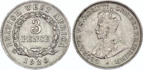 British West Africa 3 Pence 1920 H
KM# 10a; Silver; Georg V; XF-AUNC
