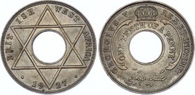 British West Africa 1/10 Penny 1927 
KM# 7; Georg V; AUNC