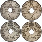 British West Africa 2 x 1 Penny 1937 -1944
KM# 19; Georg VI; AUNC