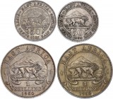 East Africa Set of 4 Coins 1937 -1954
50 Cents - 50 Cents - 1 Shiling - 1 Shilling; KM# 27 - 36 - 31; With Silver; Georg VI - Elizabeth II; VF-AUNC