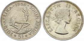 South Africa 5 Shillings 1956 
KM# 52; Silver; Elizabeth II; XF+/AUNC-