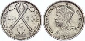 Southern Rhodesia 6 Pence 1936 
KM# 2; Silver; George V; AUNC